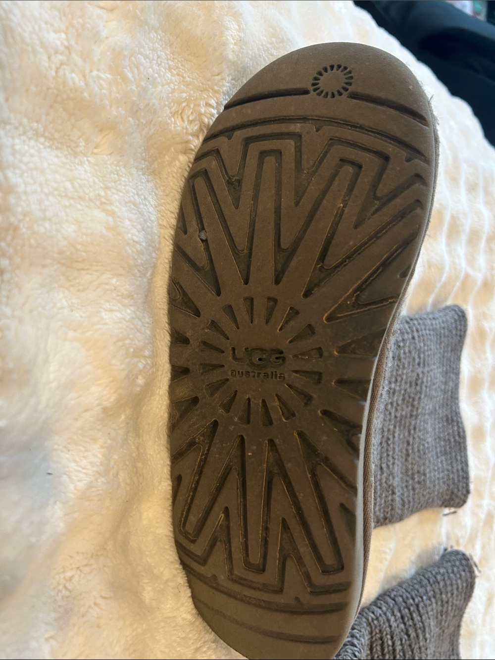 UGG Gray Ribbed Knit Boot Socks - Picture 7 of 10